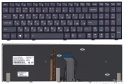 Клавиатура для ноутбука Lenovo IdeaPad Y500, Y510p, Y590 чёрная, с рамкой, с подсветкой