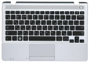 Клавиатура для ноутбука Samsung NP300U1A, NP305U1A, 300U1A, 305U1A, top panel silver