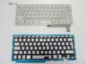 Клавиатура для ноутбука Apple MacBook A1286 с SD чёрная, плоский Enter, с подсветкой