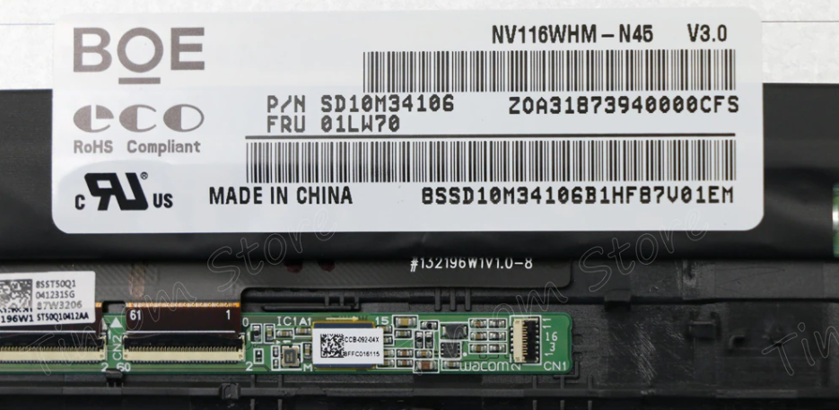 Матрица для  Lenovo ThinkPad 11e 5th Gen 20LN 20LM LCD assembly 1366*768 