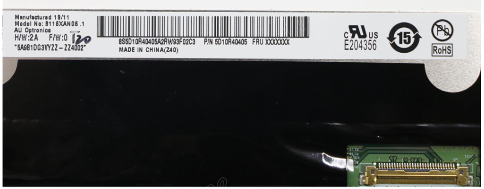  Матрица для ноутбука Lenovo 5D10U89043 Chromebook 81H0, дигитайзер 1366*768 EDP