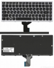 Клавиатура для ноутбука Lenovo IdeaPad Z400 черная, рамка серая