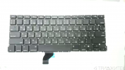 Клавиатура для ноутбука Apple MacBook A1502 чёрная, плоский Enter