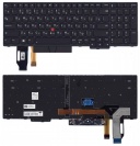 Клавиатура для ноутбука Lenovo ThinkPad T15 черная с подсветкой