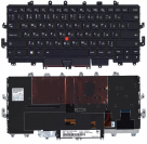 Клавиатура для ноутбука Lenovo Thinkpad X1 Yoga Gen 1 2016 черная с рамкой и подсветкой