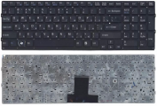 Клавиатура для ноутбука Sony Vaio VPC-EB, черная без рамки