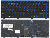Клавиатура для ноутбука Lenovo Z370, Z470, RU, Blue frame, key Series