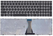 Клавиатура для ноутбука Lenovo IdeaPad G50-70, G50-30, черная с серой рамкой