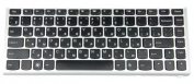 Клавиатура для Lenovo IdeaPad U410, RU, Silver frame/Black key