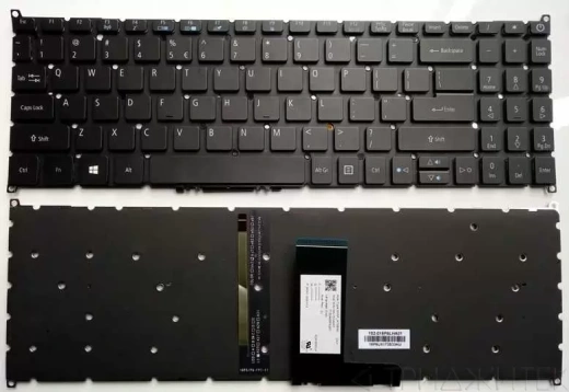 Клавиатура для ноутбука Acer Swift 3 SF315, SF315-51G N17P4 черная с подсветкой