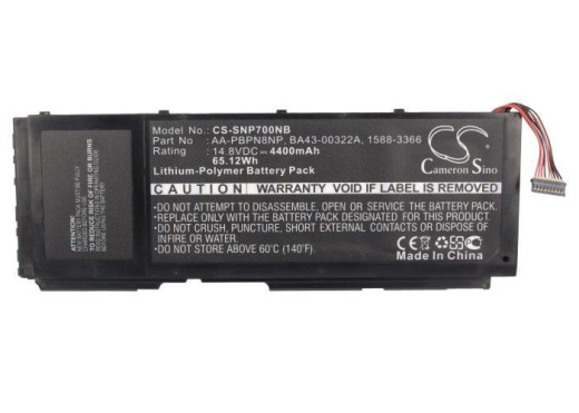 Аккумулятор CameronSino CS-SNP700NB для ноутбука Samsung NP700Z, NP700Z3A, 14.8В, 4400 мАч, 65.12 Вт, Li-Polymer, черный