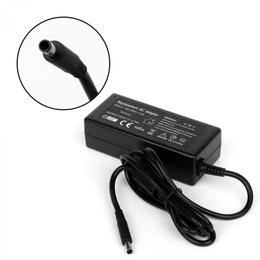 Блок питания для ноутбука Dell, 19.5 В, 3.34 А, 4.5x3.0, 65 Вт. PN: 0G6J41, 0GG2WG.