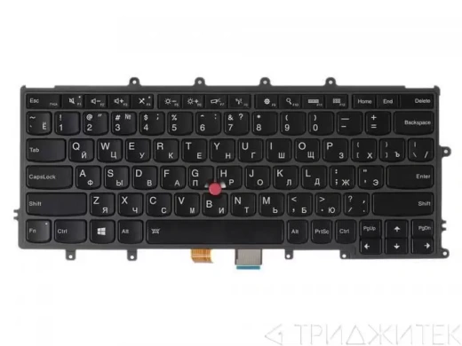 Клавиатура для ноутбука Lenovo Thinkpad X240, X240S, X240I, X250, X260, X270, A275, черная, с подсветкой, горизонтальный Enter