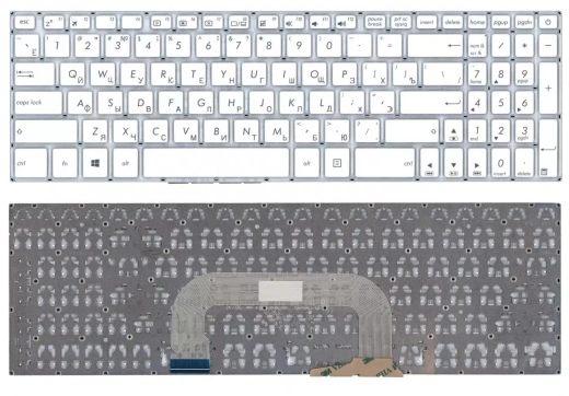 Клавиатура для ноутбука Asus VivoBook 17 X705U, белая