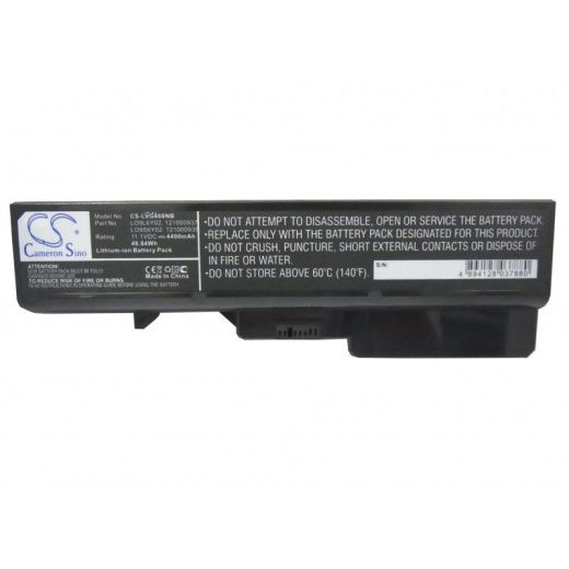 Аккумулятор CameronSino CS-LVG460NB для ноутбука Lenovo IdeaPad B470, B470A, 11.1В, 4400 мАч, 48.84 Вт, Li-ion, черный