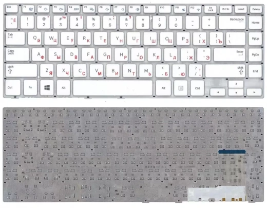 Клавиатура для ноутбука Samsung 470R4E BA59-03680A, белая