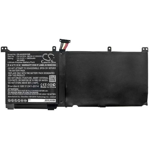 Аккумулятор CameronSino CS-AUG501NB для ноутбука Asus N501VW-2B, ROG G501VW, 15.2В, 3950 мАч, 60.04 Вт, Li-Polymer, черный