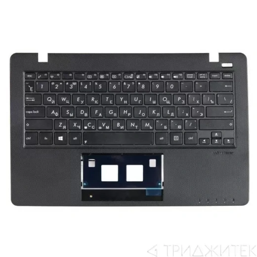 Клавиатура для ноутбука Asus F200CA, F200LA, F200MA, X200CA, X200LA, X200MA чёрная, с верхней панелью