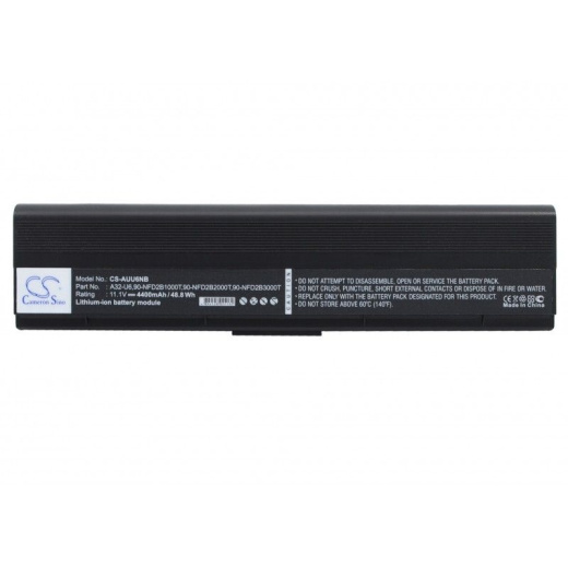 Аккумулятор CameronSino CS-AUU6NB для ноутбука Asus Lamborghini VX3, U6, U6E, 11.1В, 4400 мАч, Li-ion, черный