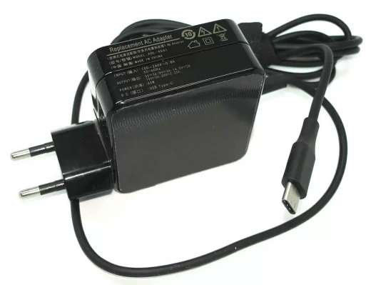 Блок питания (сетевой адаптер) ADL-45A1 5.V/3A, 9V/3A, 15V/3A, 20V/2.25A (Type-C) 45W, квадрат