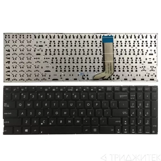Клавиатура для ноутбука Asus X556 чёрная, без рамки