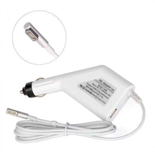 Автоадаптер в машину для MacBook 11" 14.85V -> 3.05A A1465, 13" A1466 (Magsafe) 45W.