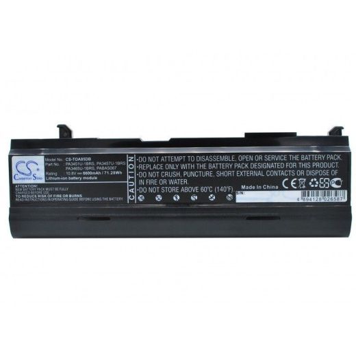 Аккумулятор CameronSino CS-TOA85DB для ноутбука Toshiba Dynabook AX/ 55A, TW/ 750LS, 10.8В, 6600 мАч, Li-ion, черный