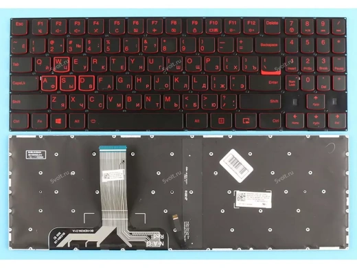 Клавиатура Lenovo Y520 BLACK, RED keys, RU