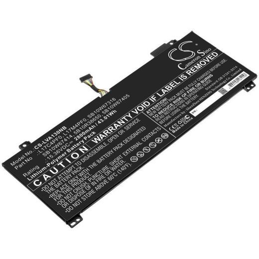 Аккумулятор CameronSino CS-LVA130NB для ноутбука Lenovo xiaoxin Air 13, xiaoxin Air 13IWL, 15.36В, 2800 мАч, 43.01 Вт, Li-Polymer, черный