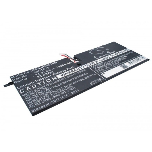 Аккумулятор CameronSino CS-LVE391NB для ноутбука Lenovo ThinkPad X1 Carbon 3444, 14.8В, 2600 мАч, 38.48 Вт, Li-Polymer, черный