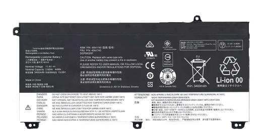 Аккумулятор 45N1742 для ноутбука Lenovo ThinkPad T550, W550, 3860 мАч, 11.4В (оригинал)