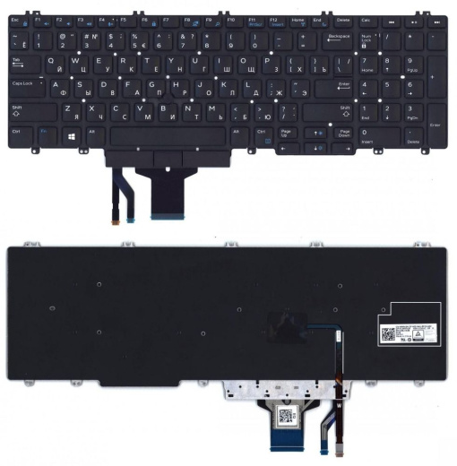 Клавиатура для ноутбука Dell Precision 7530, 7730 черная без подсветки