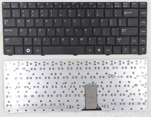 Клавиатура для ноутбука Samsung R470, R480 чёрная, с рамкой