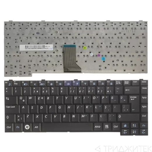 Клавиатура для ноутбука Samsung R510, R550, R60, R70 чёрная