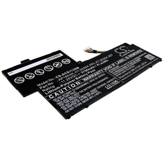 Аккумулятор CameronSino CS-ACS113NB для ноутбука Acer Aspire One Cloudbook 11 AO1-13, 11.25В, 3700 мАч, 41.63 Вт, Li-Polymer, черный