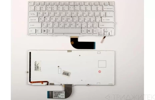 Клавиатура для ноутбука Sony Vaio VPC-SB, VPC-SD серебряная, без рамки