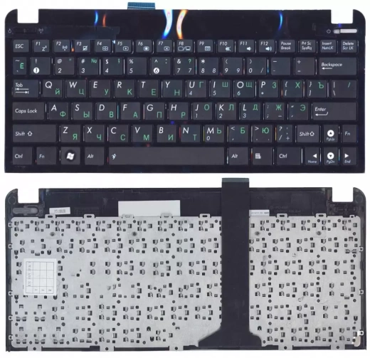 Клавиатура для ноутбука Asus EEE 1015, x101 черная с черной рамкой