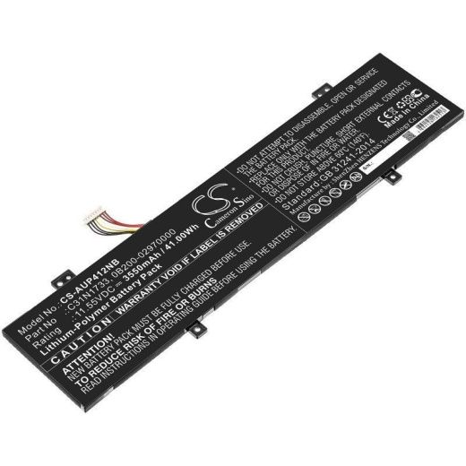 Аккумулятор CameronSino CS-AUP412NB для ноутбука Asus TP412FA, TP412FA-DB72T, 11.55В, 3550 мАч, 41 Вт, Li-Polymer, черный