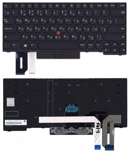 Клавиатура для ноутбука Lenovo ThinkPad E480, E485 черная