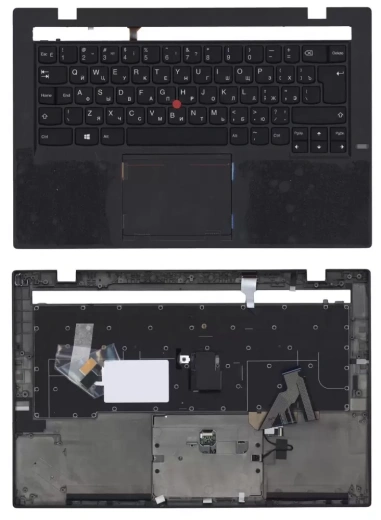 Клавиатура для ноутбука Lenovo ThinkPad X1 carbon Gen 2 2014 топ-панель черная с подсветкой