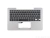 Клавиатура для ноутбука Asus T200TA-1K с топкейсом, серебристая панель, черные кнопки