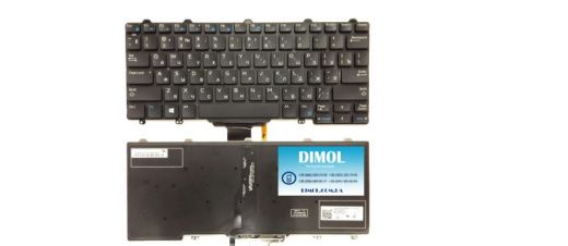 Клавиатура DELL Latitude E5250, E7250, E7270, E7350, Black, Backlite, RU