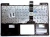 Клавиатура для ноутбука Asus Eee PC 1018P, 1018PB черная, верхняя панель в сборе