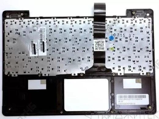 Клавиатура для ноутбука Asus Eee PC 1018P, 1018PB черная, верхняя панель в сборе
