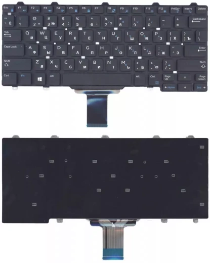 Клавиатура для ноутбука Dell e5250 черная без подсветки