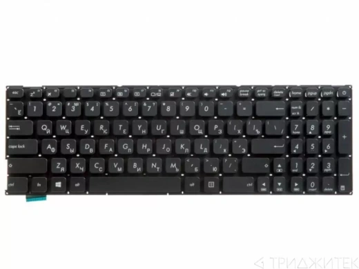 Клавиатура для ноутбука Asus X541, X541LA, X541S, X541SA, X541UA, R541, R541U, X541NA, X541NC, X541SC, D541, R541, D541S, D541SA, D541SC, D541NA, D541N, черная, без рамки, горизонтальный Enter