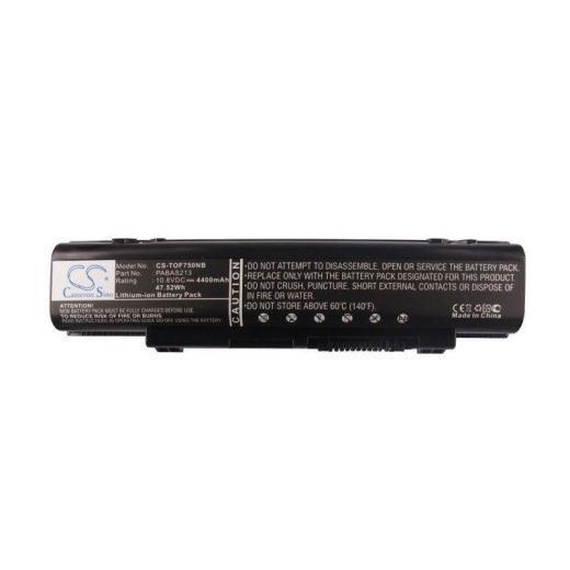 Аккумулятор CameronSino CS-TOF750NB для ноутбука Toshiba Dynabook Qosmio T750, T750/T8A, 10.8В, 4400 мАч, 47.52 Вт, Li-ion, черный