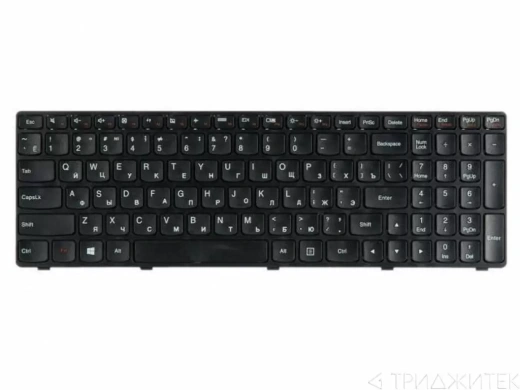 Клавиатура для ноутбука Lenovo G500, G505, G510, G700, G710, черная с рамкой, горизонтальный Enter