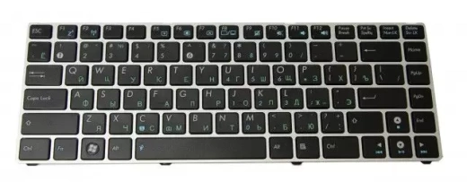 Клавиатура для Asus UL20 RU, Silver frame/Black key