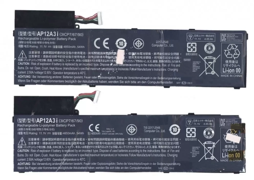 Аккумулятор для ноутбука Acer Aspire M3, M5, W700 4800 мАч, 11.1В (оригинал)